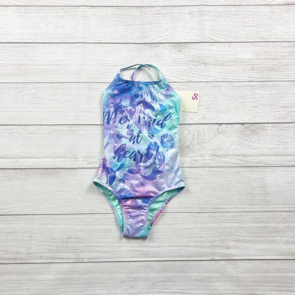 Nwt So Tie Dye Mermaid Swim Suit
